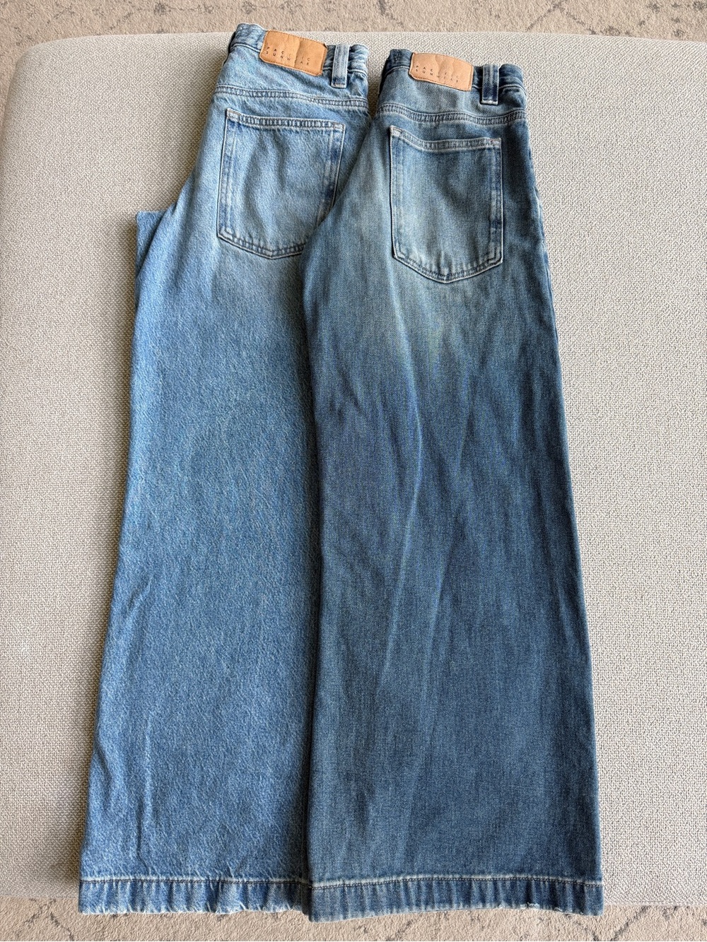2 Pair PacSun Wide Leg Baggy Jeans Blue Denim Bundle Y2K